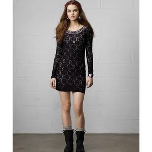 Long Sleeve Black Lace Party Dress